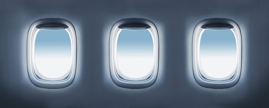 three aircraft's porthole