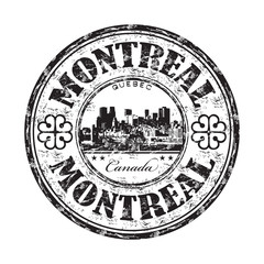 Montreal grunge rubber stamp
