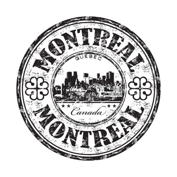 Montreal grunge rubber stamp