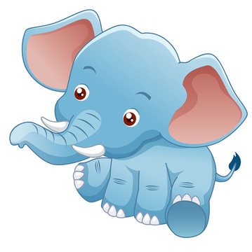 illustration Little Elephant Vector