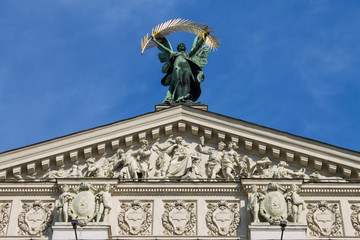sculptures on the top of Lviv Opera House