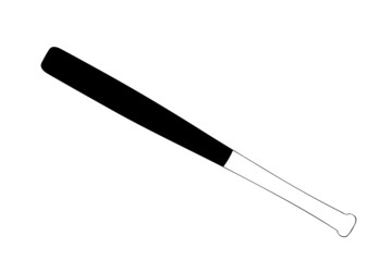 A silhouette of a baseball bat