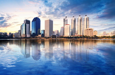 Fototapeta premium Pejzaż miejski w Bangkoku, Tajlandia