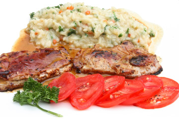 Saltimbocca und Risotto