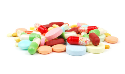 pills isolated on white background