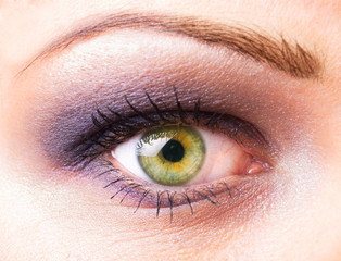 Fototapeta premium Women's eye macro