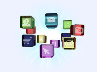 Fototapeta premium cubes