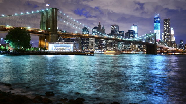 New York City and Brooklyn Bridge