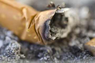cigarette butt with ash