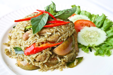 Fried rice with green curry