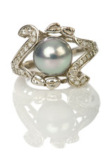 Jewellery ring isolated on white