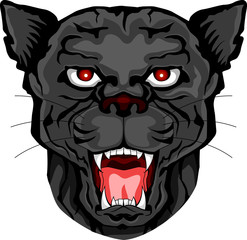 panther head tattoo tribal