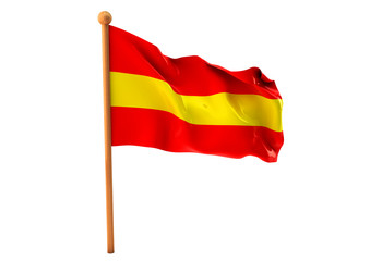 Spanish flag 3d