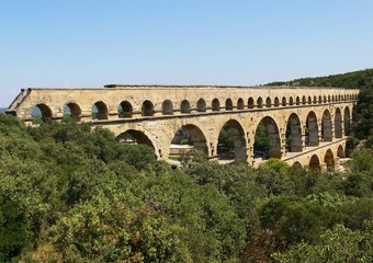 Fototapeta premium Roman aqueduct Pont Du Gard, south of France (2)