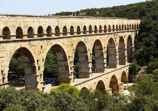 Roman aqueduct Pont Du Gard, south of France (3)
