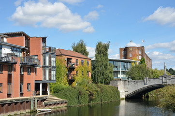 Modern Riverside buildings