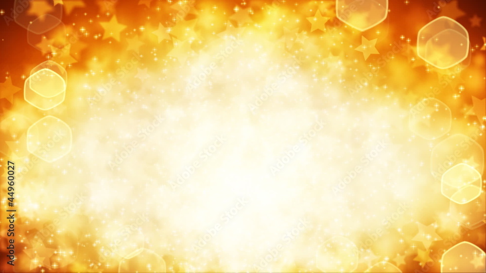 Poster stars on yellow background loop