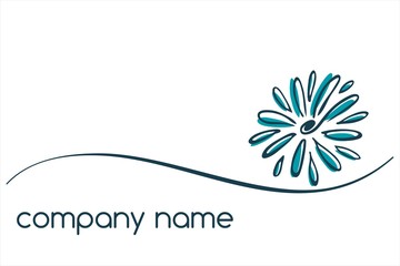 abstract flower ,Eco friendly business logo design