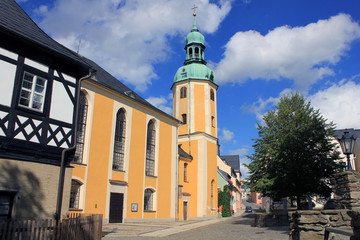 St. Bartholomäus-Kirche von Wolkenstein (1687, Sachsen)