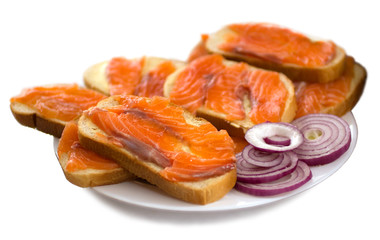sandwiches with smoked salmon