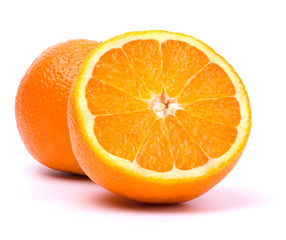 Orange fruit isolated on white background