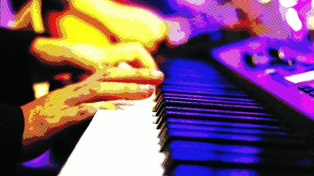 Hand Playing Piano Comic Version