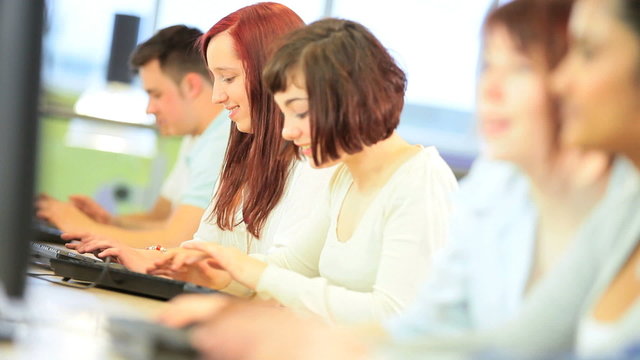 Young students using university education net applications