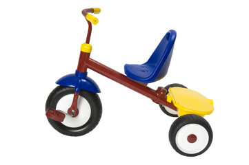 Tricycle on a white background. Clipping path included.
