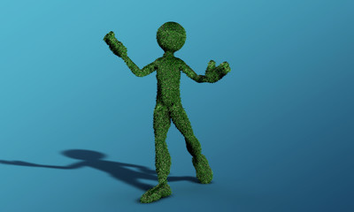 green grass man