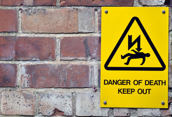 Danger Of Death warning Sign
