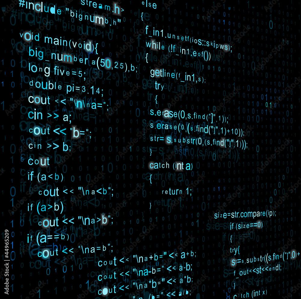 Fototapete background with program