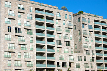 Grey apartment house