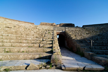 Ancient Roman theater of Ostia Antica, Rome (Italy)