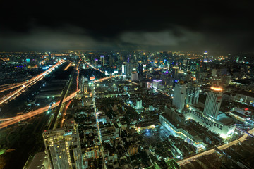 Fototapeta na wymiar Night view of Bangkok