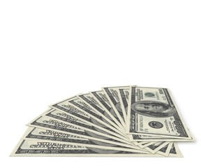 3d money isolated od white background