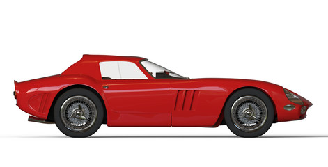 Fototapeta na wymiar Red italian vintage race car