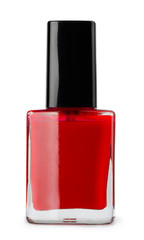 Red nail polish bottle