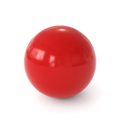 3d red ball