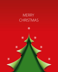 Weihnachtskarte Baum abstrakt