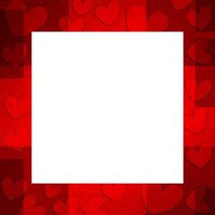 red grange frame with hearts for design