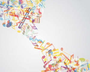 Multicolour  musical notes