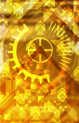 Abstract orange digital background