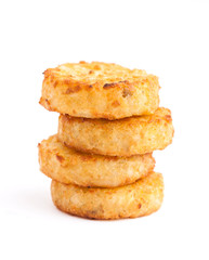 Pile of roast round rissole rich yellow
