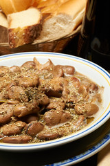 piatto con fave bollite tipico palermitano