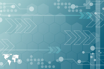 background in technology and the world map