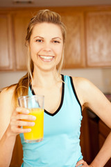 woman orange juice