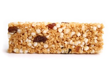 Healthy munchies isolated on white background