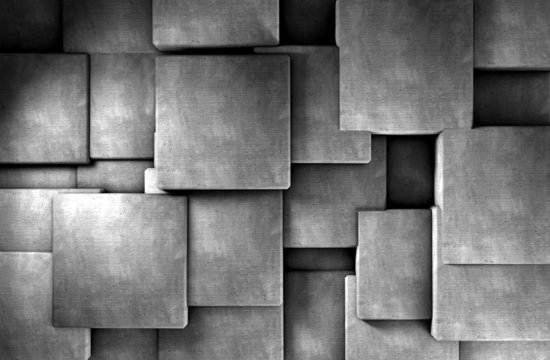 fondo abstracto con bloques de cemento © C.Castilla