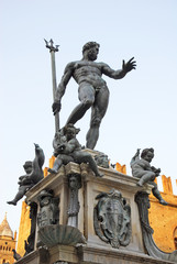 Obraz premium Italy, Bologna Neptune statue