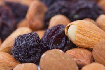 raisins and nuts close